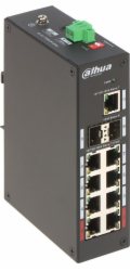Dahua Technology PFS3211-8GT-120-V2 síťový přepínač Nespravované Gigabit Ethernet (10/100/1000) Podpora napájení po Ethernetu (PoE) Stolní/nástěnná montáž Černá