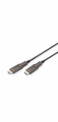 Digitus AOC HDMI 2.0 Premium High Speed Ethernet Hybridní kabel 4K60Hz UHD HDMI D/A HDMI D/AM/M s odnímatelným konektorem, 20 m, černý