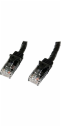 Startech 1m CAT6 Ethernet Cable, 10 Gigabit Snagless RJ45 650MHz 100W PoE Patch Cord, CAT 6 10GbE UTP Network Cable w/Strain Relief, Black, Wiring is UL Certified/TIA - Category 6 - 24AWG (N6PATC1MBK)