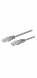 Kabel C-TECH patchcord Cat5e, UTP, šedý, 1,5m