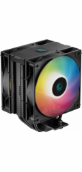 DEEPCOOL chladič AG400 DIGITAL PLUS širší / 120mm fan ARGB / 4x heatpipes / PWM / pro Intel i AMD / černý
