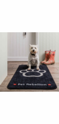PET REBELLION Běhoun XL Black 57x110cm