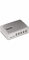 Startech 7-Port USB-C Hub, 5x USB-A + 2x USB-C, Self-Powered w/ 65W Power Supply, USB 3.1 10Gbps Hub w/ BC1.2 Charging, Desktop/Laptop USB Hub with 3ft Locking USB-IF Certified Cable - USB Expansion H