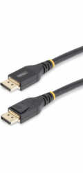 StarTech 50ft (15m) VESA-Certified Active DisplayPort 1.4 Cable, DP8K w/HBR3/HDR10/MST/DSC 1.2/HDCP 2.2, 8K 60Hz, 4K 120Hz Video - Active DP 1.4 Cable M/M (DP14A-15M-DP-CABLE) - Kabel DisplayPort - Di