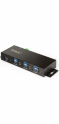 Startech 7-Port Managed USB Hub with 7x USB-A, Heavy Duty with Metal Industrial Housing, ESD & Surge Protection, Wall/Desk/Din-Rail Mountable, USB 3.0/3.1/3.2 Gen 1 5Gbps - Rozbočovač - 6 x USB 3.2 Ge