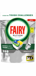 Fairy Platinum All in One Lemon – Kapsle do myčky – 51 kusů