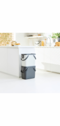 ROTHO Albula Anthracite - kontejner na třídění odpadu - 25l