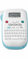 Brother P-Touch PT-N10 - Nástroj pro tvorbu vlastních obalů na disky - Č/B - přímý termální - šířka 12 mm - 180 dpi - až 9 mm/s - řezačka - náhled tisku, tisk 2 řádek, vertikální potisk - bílá, modrá