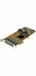 Startech 4 Port Gigabit PoE (Power over Ethernet) Card - PCIe Network Card - PoE / PoE+ Up to 25W Per Port - PCIe NIC - Gigabit Ethernet Card (ST4000PEXPSE) - Síťový adaptér - PCIe x4 - Gigabit Ethern