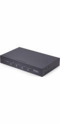 Startech 4-Port KM Switch with Mouse Roaming, USB Switch for Keyboard/Mouse, 3.5mm and USB Audio, Peripheral Sharing for 4 Computers, USB 3.0 Switcher, TAA Compliant - Hotkey/Pushbutton Switching (P4A