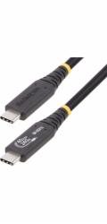 StarTech 1m (3.3ft) USB4 Cable, USB-IF Certified USB-C Cable, 40 Gbps - USB kabel - USB-C (M) do USB-C (M) - USB4 / Thunderbolt 3 / Thunderbolt 4 / DisplayPort 1.4 - 48 V - 5 A - 1 m - neobsahuje halo