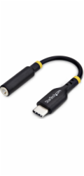 Startech USB-C Audio Adapter to 3.5mm TRRS Jack, Headphone Aux Dongle - Adaptér USB-C/jack sluchátek - USB-C s piny (male) do 4 pólový mini jack se zdířkami (female) - 12.7 cm - černá