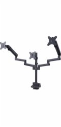 Startech Triple Monitor Desk Mount For Up To Three 27in Screens, VESA 75x75/100x100, Tool-Less Arm Adjustments, C-Clamp/Grommet Mount, Spring-Assisted Arms - Montážní sada - nastavitelné rameno - pro 