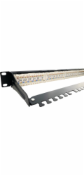 Conexpro Patch panel 19" 24xRJ45, CAT6A, UTP, 1U, černý
