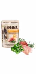 SHELMA Rich in chicken in sauce - mokré krmivo pro kočky - 85g