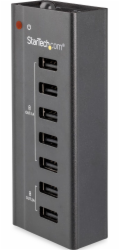 Startech 7 Port USB Charging Station with 5x 1A Ports and 2x 2A Ports - Nabíjecí pásek + AC napájecí adaptér - 5 A - 7 výstupní konektory (USB) - cerná - Evropa