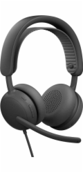 Logitech Zone Wired 2 for Business - Náhlavní souprava - náhlavní - kabelové - odstranení šumu - grafit - certifikováno pro Microsoft Teams