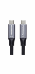 PremiumCord USB-C kabel ( USB 3.2 GEN 2x2, 5A, 100W, 10Gbit/s ) černý 5m