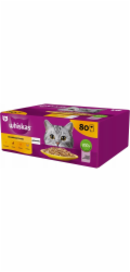 WHISKAS Poultry feast in jelly Box – mokré krmivo pro kočky – 80 × 85 g