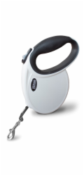 HILTON Smart dog M (20kg) - samonavíjecí vodítko - bílo-černá - 4 m