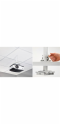 Chief Universal Suspended Ceiling Projector System - White - Montážní sada (deska rozhraní, závesná deska na strop, sloupec) - pro projektor - uzamykatelný - bílá - zavešený podhled - pro Epson PowerL