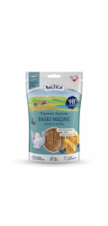 BALTICA Przysmaki Regionów Mono Masové pásky Krůta s dýní – pamlsek pro psa – 90 g