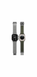 Nomad remienok Stratos pre Apple Watch 44-49mm - Forest Green/Natural Hardware