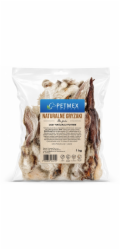 PETMEX králičí uši se srstí Mono - pamlsek pro psa - 1kg