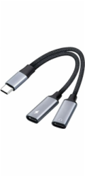 PremiumCord redukce USB-C 2v1 pro audio a nabíjení