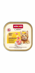 ANIMONDA Carny Adult Chicken and cheese - mokré krmivo pro kočky - 85g