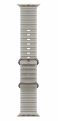 Apple Řemínek Ocean v průsvitně šedé barvě pro pouzdro o průměru 49 mm - prvky z přírodního titanu