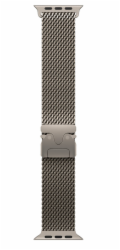 Apple Přírodní titanový milánský náramek pro pouzdro 49 mm - velikost S