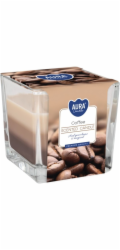 Svíčka AURA, ve skle, tříbarevná, Coffee, 32h, 170g