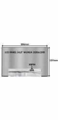 LCD PANEL 14,0" WUXGA 1920x1200 30PIN MATNÝ IPS / BEZ ÚCHYTŮ