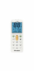 Dálkové ovládání Meliconi, 802102, AC200 Plus, pro klimatizace a tepelná čerpadla, univerzální, hodiny, časovač, LED svítilna, ventilátor, 2 x 1,5 V AA / LR03