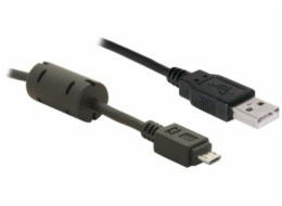 Delock kabel USB 2.0 A samec > micro-USB B samec, ferit, 2 m