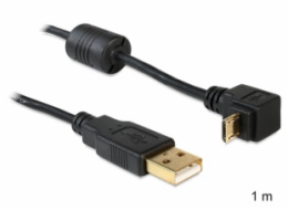 Delock kabel USB 2.0 A samec > USB micro B samec, pravoúhlý, 1m