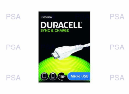 Duracell - napájecí a synchronizační kabel pro Micro USB zařízení 1m - bílý