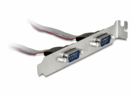 DeLOCK Slotblende 2x Seriell 9 Pin Header > 2x Seriell 9 Pin Stecker
