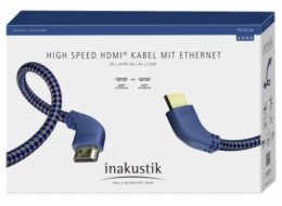 in-akustik Premium HDMI Kabel s Ethernetem  90° uhel 2,0 m