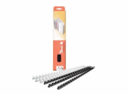 PEACH vazací hřbet Binding Combs 21 Rg A4 8mm, bílý, 100ks