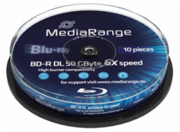 MEDIARANGE BD-R BLU-RAY 50GB 6x Dual Layer spindl 10ks