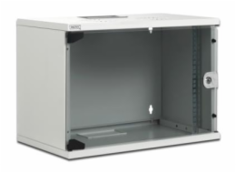 Digitus 12U nástěnná skříň, SOHO, nesmontovaná 595x540x400 mm, plné skleněné přední dveře, šedá