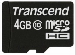 Transcend MicroSD karta SDHC 4GB Class 10