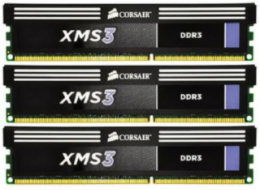 Corsair XMS3 12GB (Kit 3x4GB) 2000MHz DDR3, CL9 (9-10-9-27) 1.65V, chladič, XMP