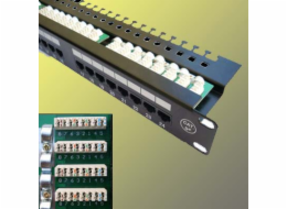 Opticord UTP Patch panel 24 port Cat.5E Black L type