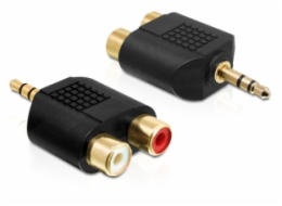 Delock audio adaptér stereo jack 3.5 mm 3 pin samec > 2 x RCA (CINCH) samice