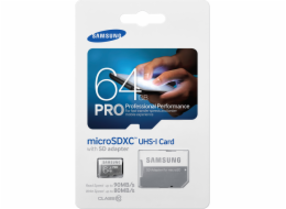 Samsung microSDXC Class 10 64GB PRO Paměťová karta s adaptérem