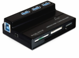 Delock USB 3.0 čtečka karet All in 1 + 3-portový USB 3.0 HUB