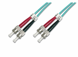 DIGITUS Fiber Optic Patch Cord, ST to ST, Multimode, OM3, 50/125 µ, Duplex Length 3m